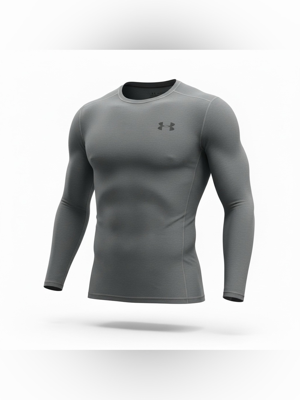 Under Armour Mens Size L Shirt Long Sleeve Compression Gym Running Training